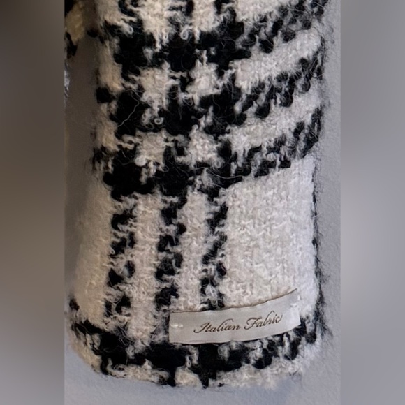 Ted Baker Black and White Plaid Cropped Jacket - Picture 3 of 11